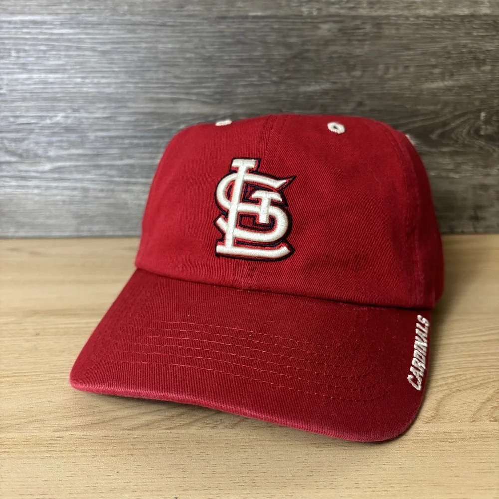 St. Louis Cardinals Hat Cap Strap Back Red White MLB Baseball Mens Fan Favorite